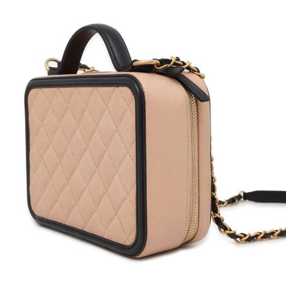 Chanel Shoulder Black Caviar Filigree Vanity CC Bag - Picture 1 of 15